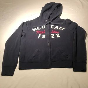 Hollister logo zipper hoodie